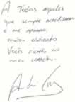 mensagem do Andr&eacute; aos f&atilde;s